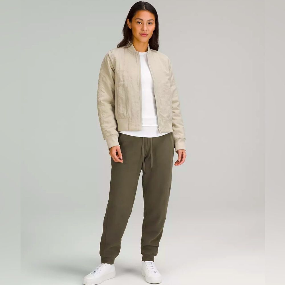 Lululemon Non-Stop Reversible Bomber Jacket in Raw Linen Women’s Size 8